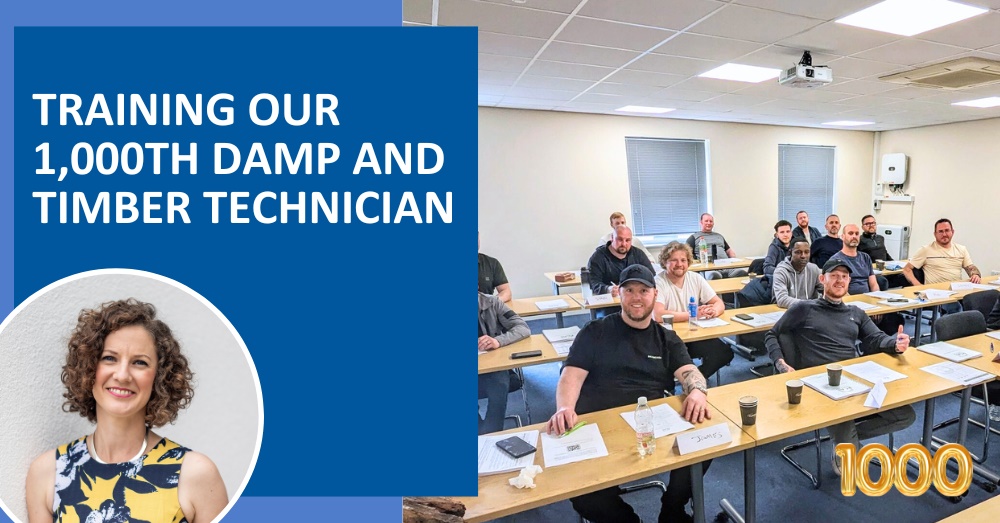 Training our 1,000th Damp and Timber Technician 